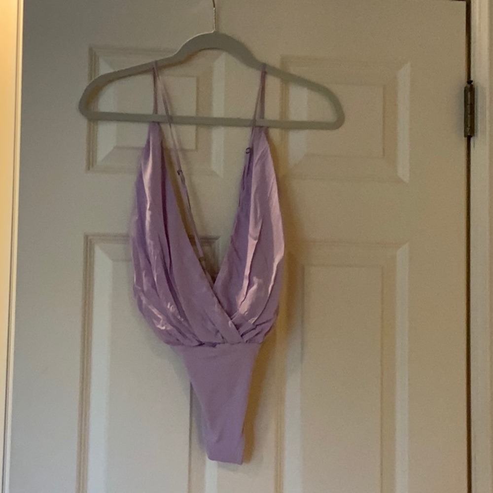 Alice + Olivia Lavendar Ballerina Bodysuit